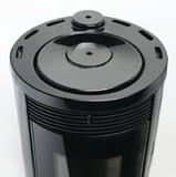 ΣΟΜΠΑ PELLET AURORA GLASS VENTILATA BLACK RAVELLI